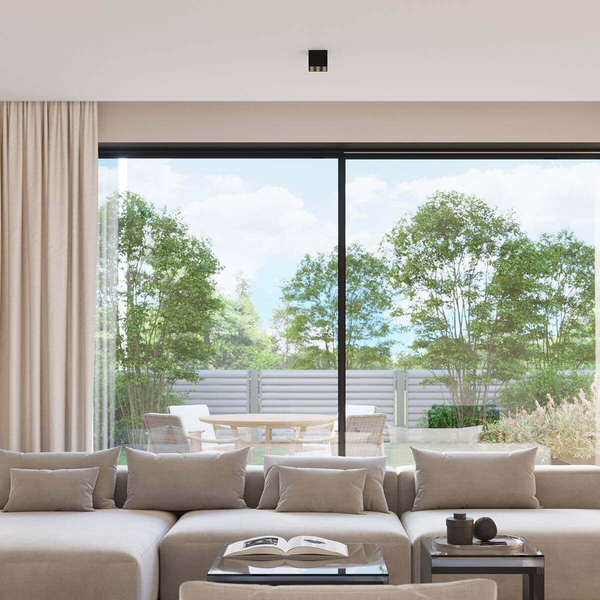 Prostokątny plafon Ozzy SL.1211 Sollux LED 16W 4000K podłużny czarny