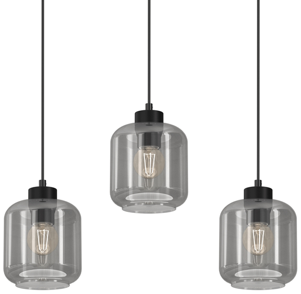 Lampa wisząca Sombra MLP8374 3-płomienna przydymiona czarna