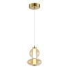Szklana lampa zwisowa DAPHNE ML0345 LED 12W 3000K bursztynowa złota
