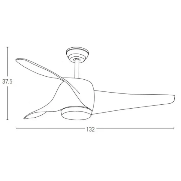Drewniany wentylator sufitowy 20256 LED 15W 3000-6000K brązowy