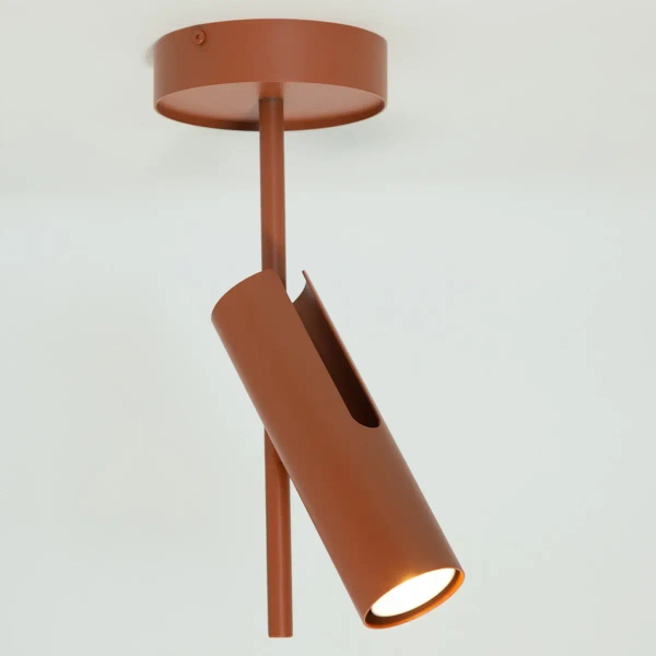 Metalowa lampa sufitowa do salonu Leda 1 41142 regulowana ceglana