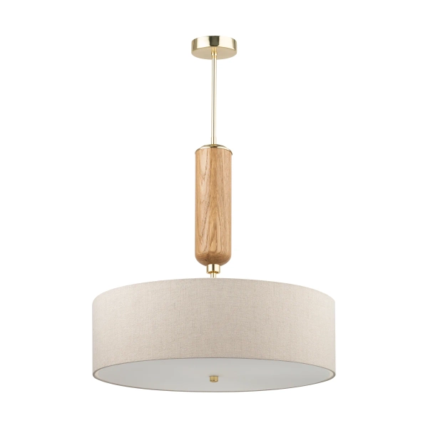 Wisząca lampa z abażurem Natura NAT-ZWD-4 (Z) ekologiczna lniana