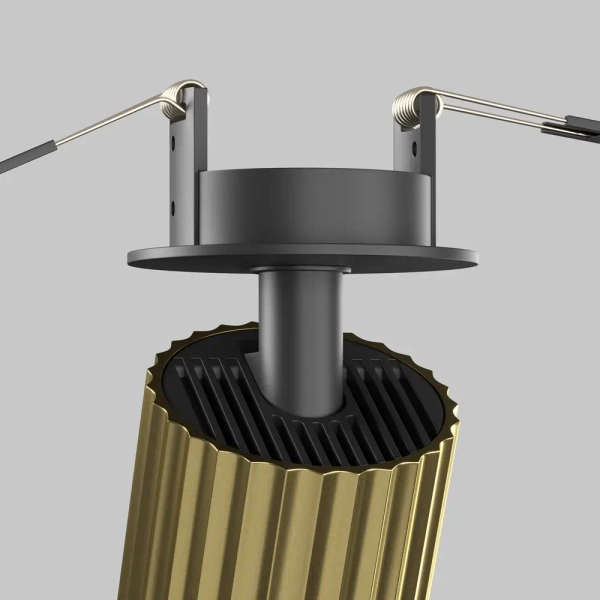 Podtynkowa lampa sufitowa Calipso C110CL-01-GU10-BS czarny mosiądz