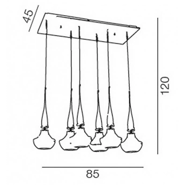 Salonowa lampa wisząca Tasos AZ0262 nad stół czarna