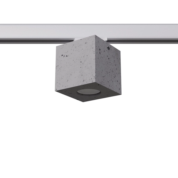 Lampa sufitowa betonowa do 3-faz systemu szynowego QUAD MYL.00122 szara