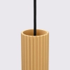 Podłużna lampa wisząca KARBON SL.1554 tubka ryflowana złota
