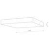 Kuchenny plafon Lid Square 10427 Nowodvorski LED 50W 3000K natynkowy czarny