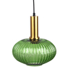 Plisowana LAMPA wisząca NORFOLK 314314 Polux szklany ZWIS do salonu loftowy zielony