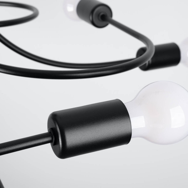 Metalowa lampa sufitowa Levar SL.1457 Sollux do jadalni czarny