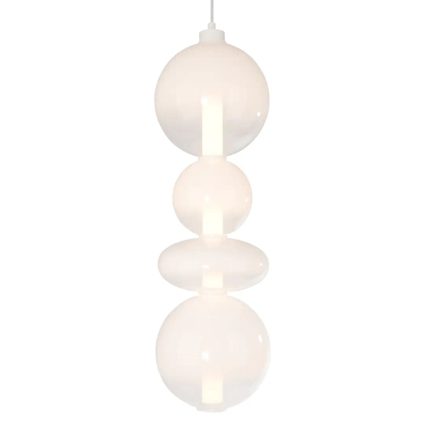 Szklana lampa wisząca DAPHNE ML0863 LED 36W 3000K biała złota