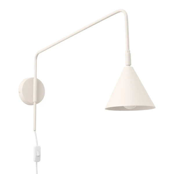 Ścienna lampa na wysięgniku NOX SL.1699 z wtyczką beżowa