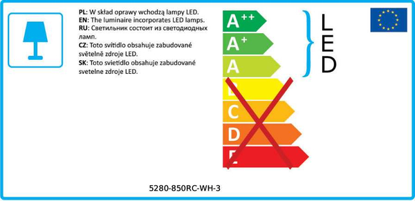 Plafon LAMPA sufitowa ALESSIA 5280-850RC-WH-3 Italux okrągła OPRAWA ścienna LED 50W 3000K kinkiet biały