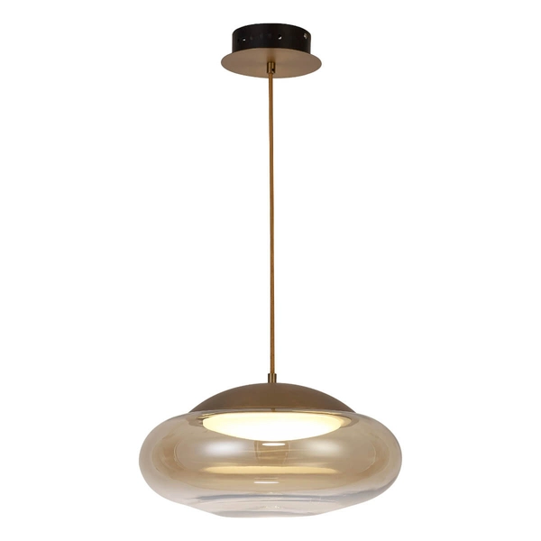 Skandynawska lampa wisząca Helena LED 23W 3000k do holu mosiądz