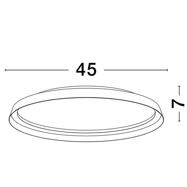 Okrągły plafon ściemnialny BATALLAS LE44650 LED 38W 2700-4000K czarny
