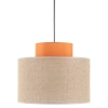 Abażurowa lampa wisząca Duo 3227 tuba z juty pomarańczowy