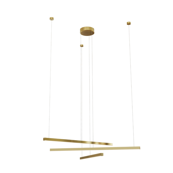 Lampa wisząca złota Trio listwy LED 36W 3000K kaskada złota