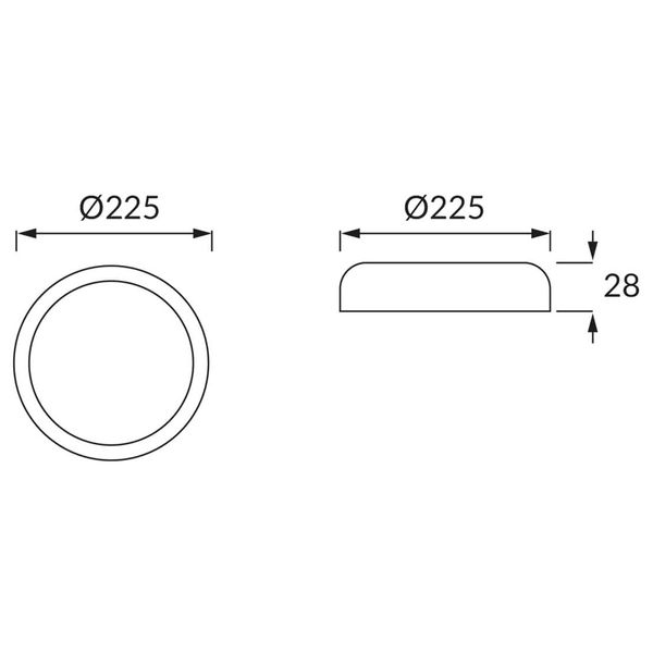 Minimalistyczny plafon Nestia 4385 Ideus LED 18W 4400K do jadalni biały