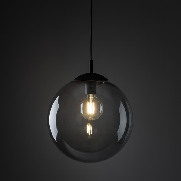 Lampa wisząca nad wyspę Esme 5380 kula metalowa czarna grafitowa