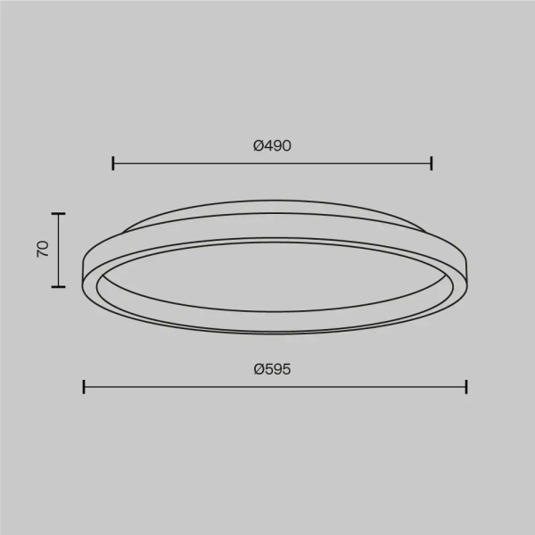 Sufitowa lampa do salonu Orign MOD311CL-L40B3K LED 40W 3000K okrągła czarna