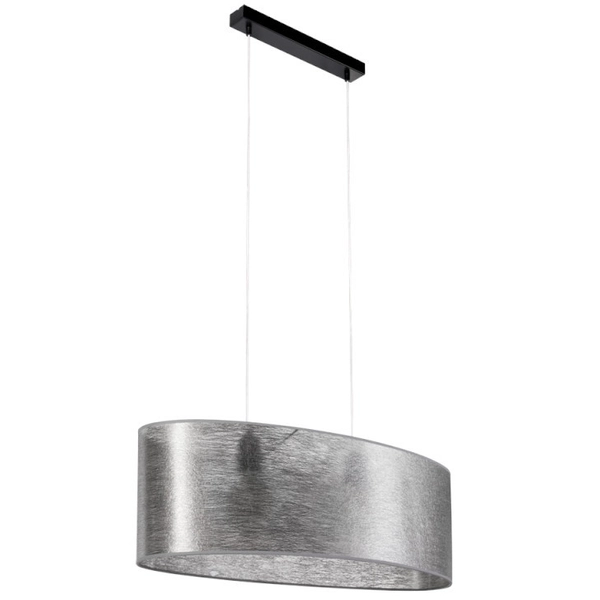 Loftowa lampa wisząca NEVOA 17930204 kulista zwis abażurowy srebrny