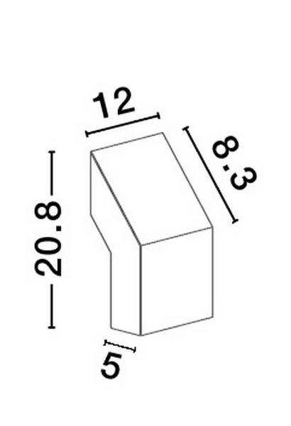 Elewacyjna lampa MONCLOVA LE71471 Luces Exclusivas LED 6W 3000K ogrodowa IP65 czarna