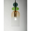 Skandynawska lampa wisząca MURANO LE43398 kolorowy przezroczysty złoty