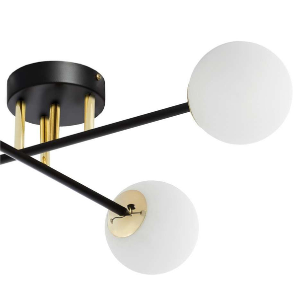Loftowa LAMPA sufitowa ASTRA 10775402 Kaspa modernistyczna OPRAWA szklane kule balls czarne białe