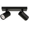 Sufitowa LAMPA plafon LACONI SPL-2813-2B-BL Italux regulowana OPRAWA metalowe reflektorki na listwie czarne