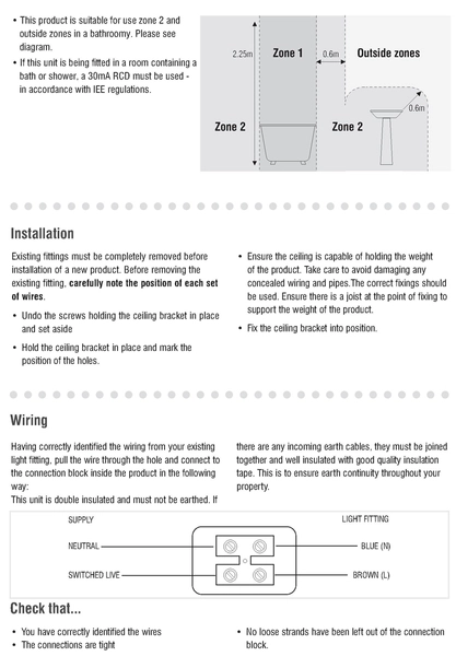 Lampa sufitowa Pure 34200 Saxby do łazienki IP44 chrom