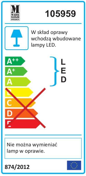 Plafon LAMPA sufitowa GLOBAL 22 105959 Markslojd okrągła OPRAWA LED 7W 3000K do łazienki IP44 chrom biała