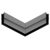 Boczny łącznik narożny do szyn Magnetic Track ML2184 czarny