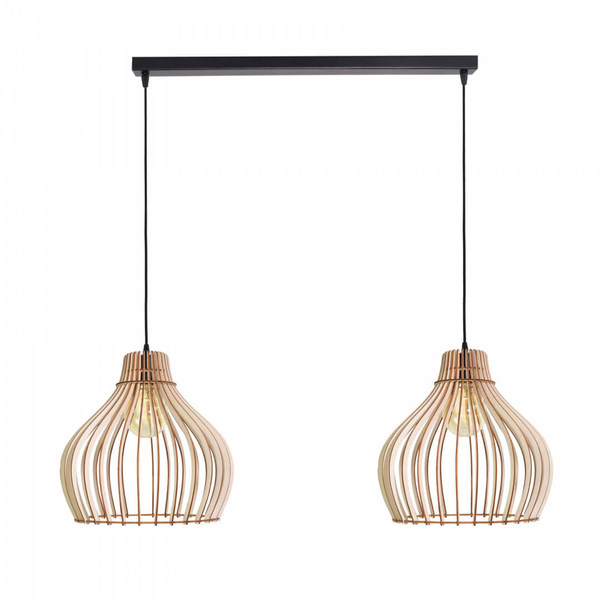 Ekologiczna lampa wisząca Bareel 137623619891 drewniany zwis skandynawski