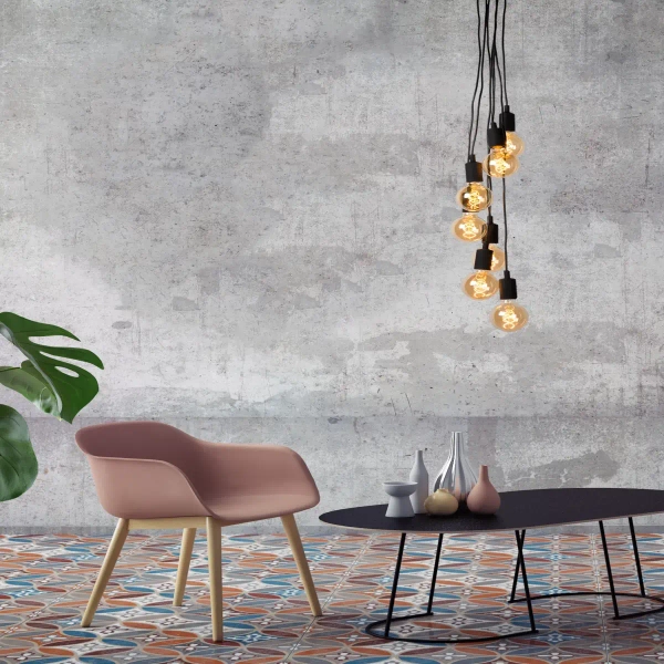 Wisząca lampa loftowa Fix Multiple 08408/07/30 Lucide kaskada czarna