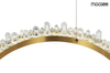 Lampa wisząca Nenufar MSE010100125 glamour kryształowa złota