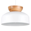 Wisząca lampa nad stół Marion SL.1350 kopuła kuchenna drewniana biała