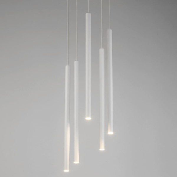 Cylindriczna okrągła lampa wisząca Sopel 33626 Sigma metalowa biała