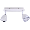Regulowana lampa sufitowa CALASA SPL-9372-2A WH reflektorki białe chrom