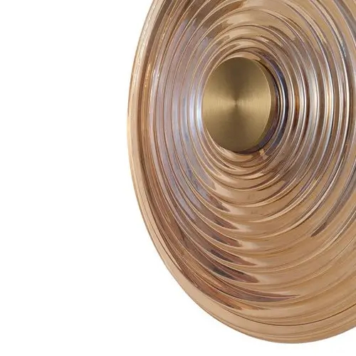 Szklana lampa ścienna NAZAR AZ6530 LED 12W 3191K talerz bursztynowy