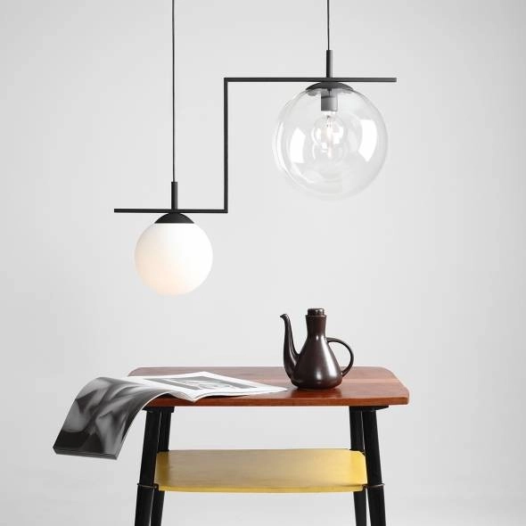 Kulista lampa wisząca Zac 1038H1 szklane kule do jadalni przezroczysty