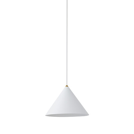 Metalowa lampa wisząca Zenith 7997 biały stożek do przedpokoju