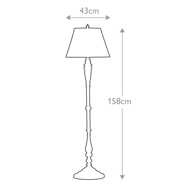 Podłogowa lampa Lincolndale FE-LINCOLNDALE-FL Feiss z abażurem brązowa