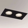 Wpust LAMPA sufitowa OMURA H 3343 Shilo wpuszczana OPRAWA prostokątna metalowa do zabudowy czarna
