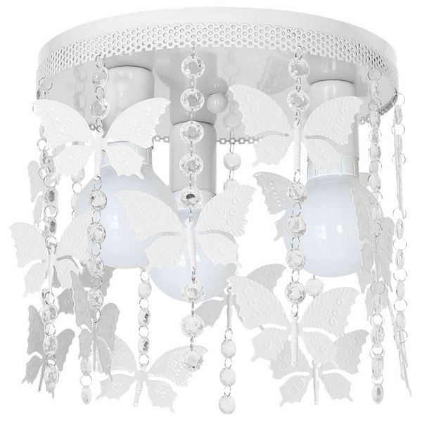 Plafon ANGELICA MLP1164 Milagro okrągła dziecięca motylki crystal białe