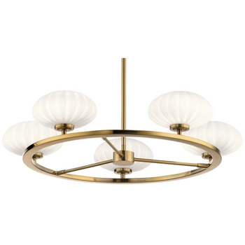 Żyrandol wiszący QN-PIM5-FXG klosze do łazienki złote