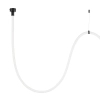Lampa wisząca wąż ledowy SNAKE MD1021-3 biała czarna metal PVC LED 45W 3000K 3M nad stół
