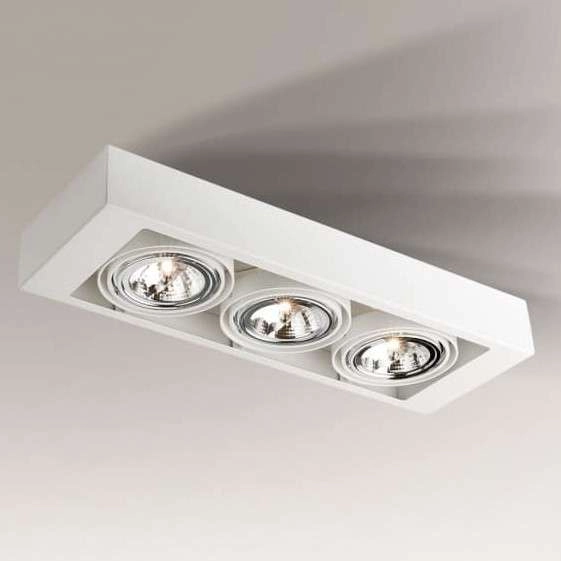 LAMPA sufitowa KOGA 7127 Shilo reflektorowa OPRAWA ścienna KINKIET prostokątny biały