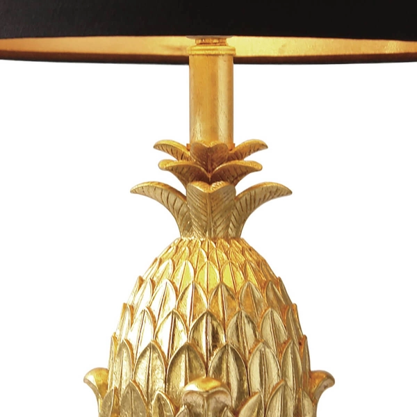 Abażurowa lampka stolikowa Pineapple PIN4235 ananas złoty