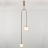 Zwisowa lampa łuk Loop ST-8928S gold Step balls do sypialni loft złoty