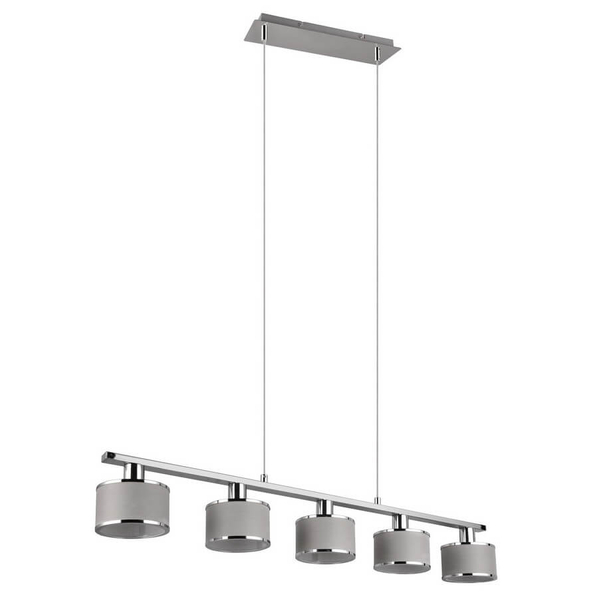 Sypialniana lampa wisząca Karpun 311600506 metal tkanina srebrny