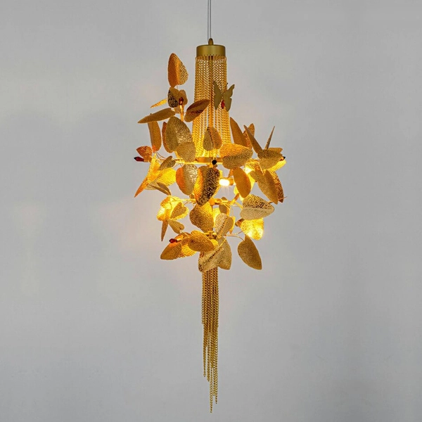 Żyrandol dekoracyjny Paradiso MSE1501100154 Moosee kryształowy łańcuch złoty